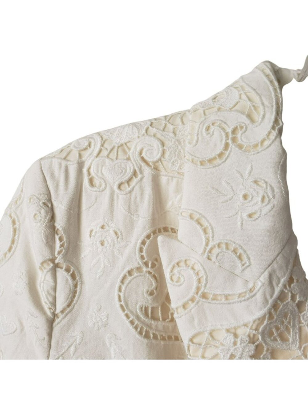 NEW LoveShackFancy Luara Cotton Doiley Lace Blazer Jacket White Bridal Coquette - Picture 8 of 16